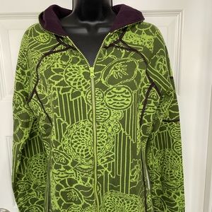 Title Nine wool blend sweater with hood and thumb holes. Great for sports.